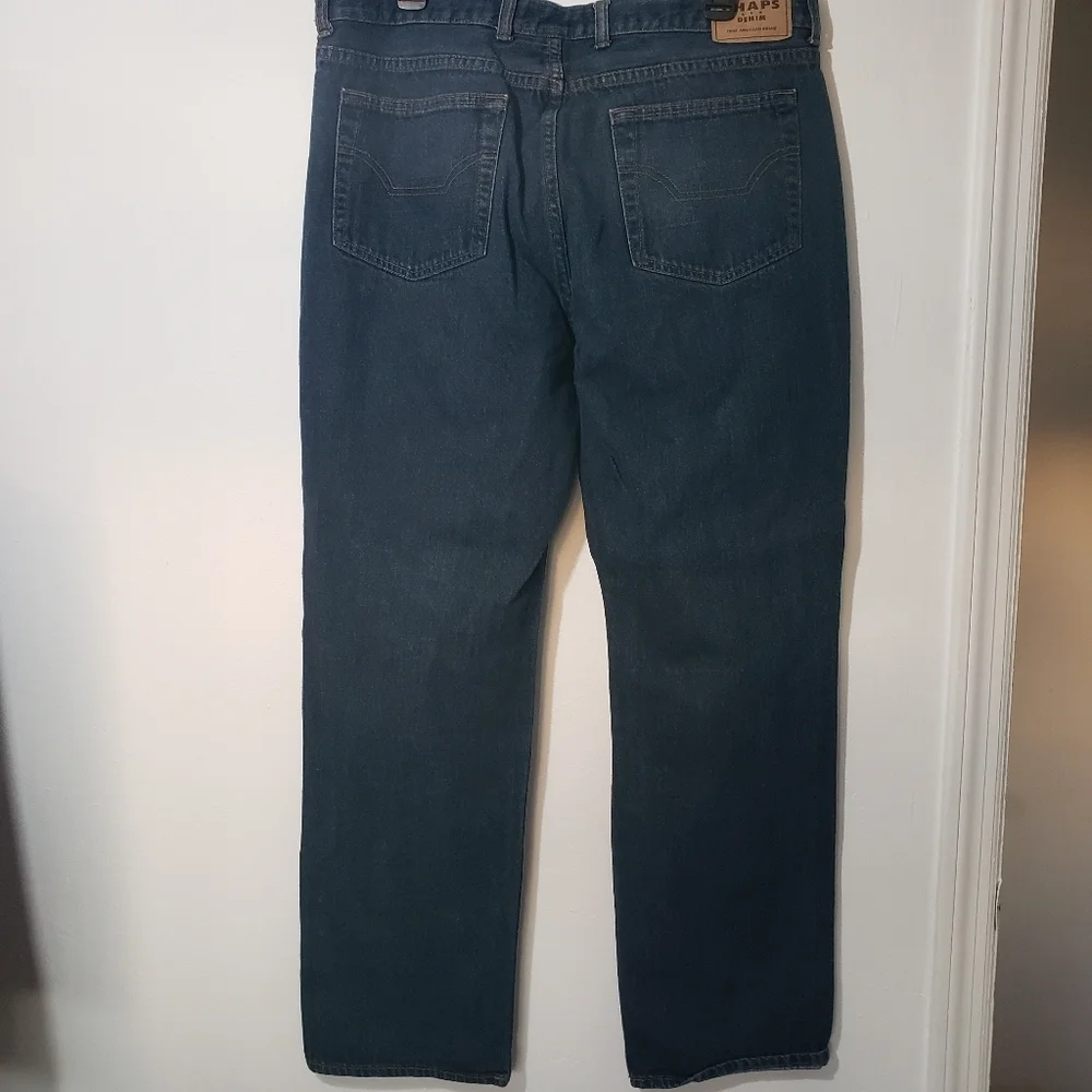Chaps Blue Denim Straight Leg Fit Men's Jeans Size 36 x 32